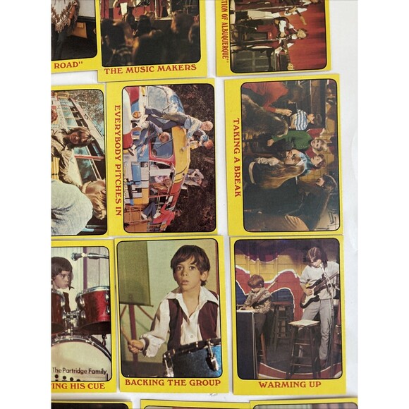 1970-71 Topps Partridge Family Trading Cards - Lot of 55 -Yellow - Puzzle Pieces - Picture 6 of 16